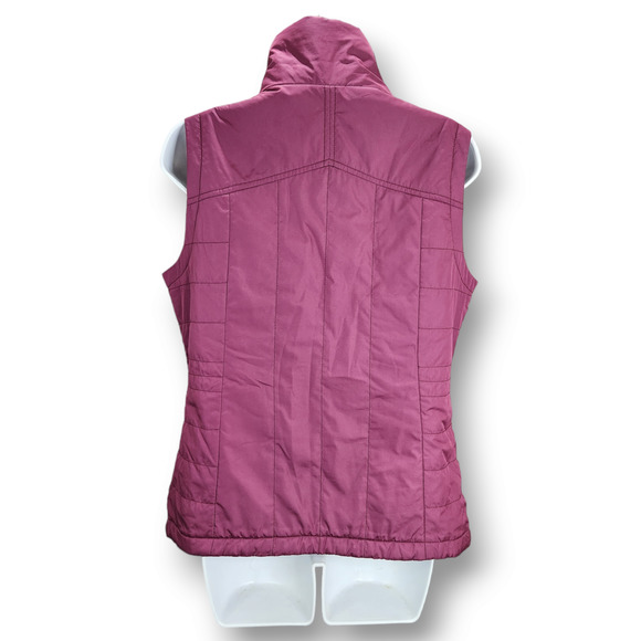 Columbia Puffer Vest Womens Medium Purple Full Zip Lightweight Hiking Gorpcore - Picture 6 of 8